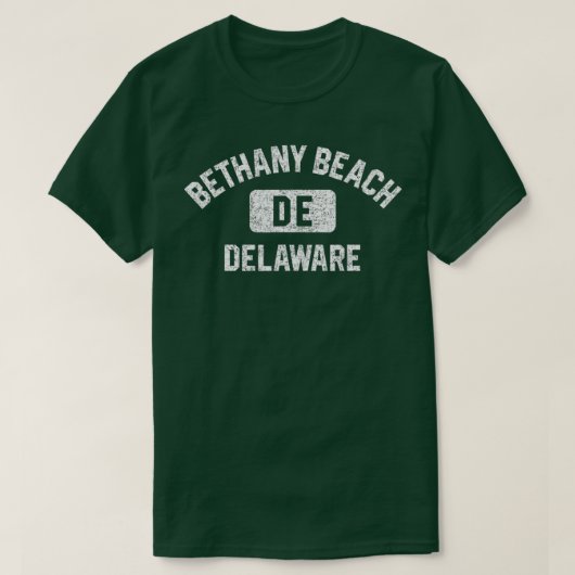 Bethany Beach DE Delaware Gym Style, verhit Whi T-shirt (Design voorkant)