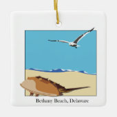 Bethany Beach, DE Hoefijzer Krab Zee Gull Beach Keramisch Ornament (Voorkant)