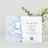 Bethany Beach DE kaart Foto QR code Bruiloft (Staand voorkant)