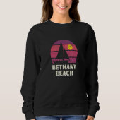 Bethany Beach de Sailing Retro 70's zonsondergang Trui (Voorkant)