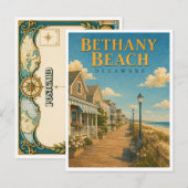 Bethany Beach Delaware Boardwalk GeoSaga Briefkaart (Voorkant / Achterkant)