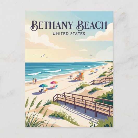 Bethany Beach Delaware Briefkaart (Voorkant)
