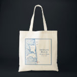 Bethany Beach Delaware Kaart Navy Blue Wedding Tote Bag<br><div class="desc">Geniet van uw gasten met onze elegante marineblauwe kust Delaware kaart bruiloft gunst canvas tas, ideaal voor een Bethany Beach, Delaware feest. Ideaal voor strandlocaties zoals The Addy Zee, Zee Colony Resort, Beer Trap Dunes, Bethany Beach Ocean Suites en The Pearl on the Indian River Bay, deze charmante canvas tas...</div>