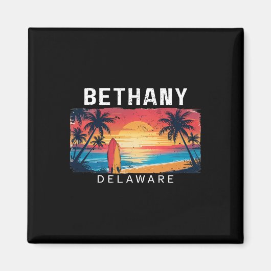 Bethany Beach Delaware Mannen Vrouwen Surfen Magneet (Voorkant)