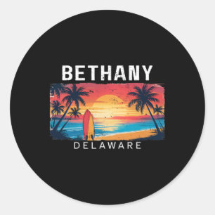 Bethany Beach Delaware Mannen Vrouwen Surfen Ronde Sticker