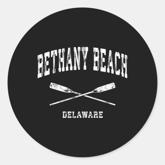 Bethany Beach Delaware nautische gekruiste riemen Ronde Sticker (Voorkant)