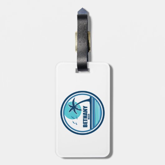 Bethany Beach Delaware Palm Tree Vogels Bagagelabel (Achterkant verticaal)