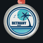 Bethany Beach Delaware Palm Tree Vogels Metalen Ornament<br><div class="desc">Een van de stille resorts van Delaware,  de charmante stad Bethany Beach,  werd opgericht als rustplaats voor stille mensen en vandaag staat hij sterk op deze stichting.</div>