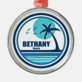 Bethany Beach Delaware Palm Tree Vogels Metalen Ornament (Voorkant)