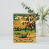 Bethany Beach Delaware Palm Trees 80's Briefkaart (Staand voorkant)
