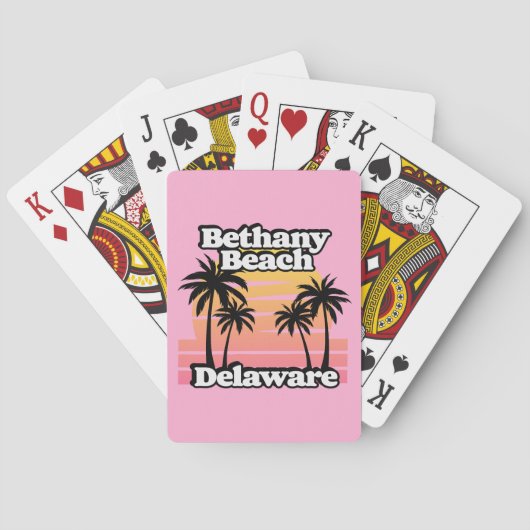 Bethany Beach Delaware Pokerkaarten (Achterkant)