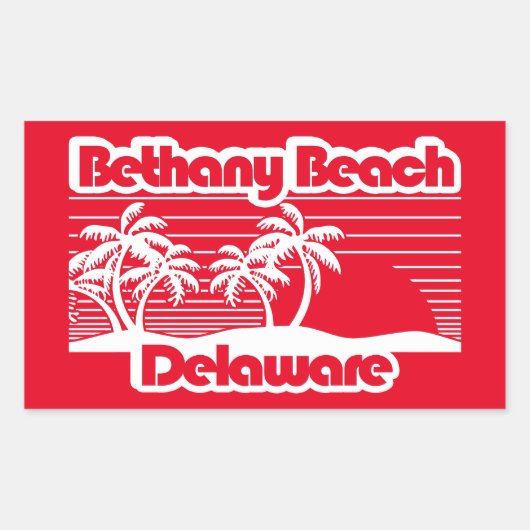 Bethany Beach Delaware Rechthoekige Sticker (Voorkant)