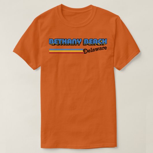 Bethany Beach Delaware Retro Style Design T-shirt (Design voorkant)