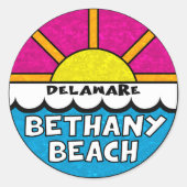Bethany Beach Delaware Ronde Sticker (Voorkant)