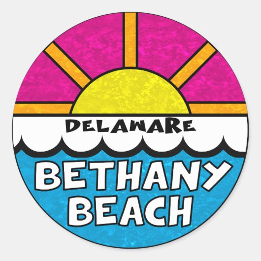 Bethany Beach Delaware Ronde Sticker (Voorkant)