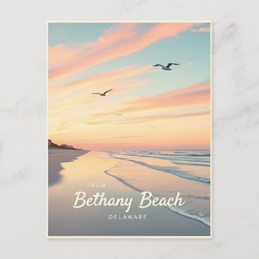 Bethany Beach, Delaware – Rustige strandgezichten Briefkaart (Voorkant)