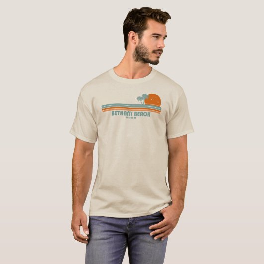 Bethany Beach Delaware Sun Palm Trees T-shirt (Voorkant volledig)
