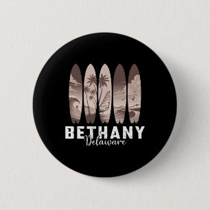 Bethany Beach Delaware Surfplank Mannen Vrouwen Su Ronde Button 5,7 Cm