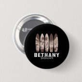 Bethany Beach Delaware Surfplank Mannen Vrouwen Su Ronde Button 5,7 Cm (Voorkant /achterkant)