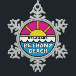 Bethany Beach Delaware Tin Sneeuwvlok Ornament<br><div class="desc">Bethany Beach Delaware</div>