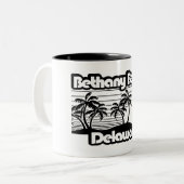 Bethany Beach Delaware Tweekleurige Koffiemok (Voorkant links)