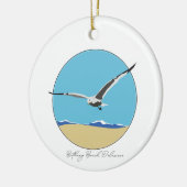 Bethany Beach, Delaware Zee Gull over Beach Keramisch Ornament (Links)