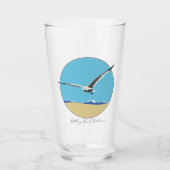 Bethany Beach, Delaware Zee meeuw Vliegen over het Glas (Voorkant)