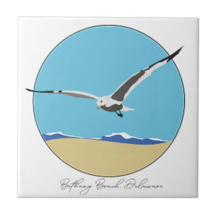 Bethany Beach, Delaware Zee meeuw Vliegen over het Tegeltje