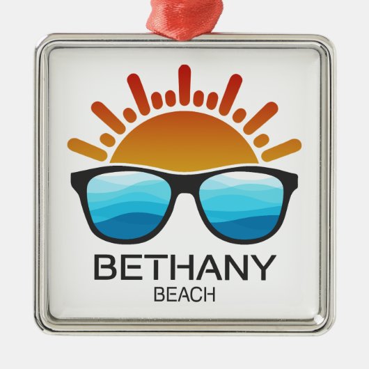 Bethany Beach Delaware Zonnebril Metalen Ornament (Voorkant)