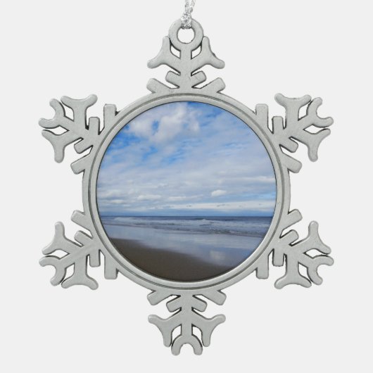 Bethany Beach I Tin Sneeuwvlok Ornament (Voorkant)