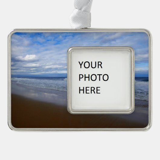 Bethany Beach I Verzilverd Omlijst Ornament (Voorkant)