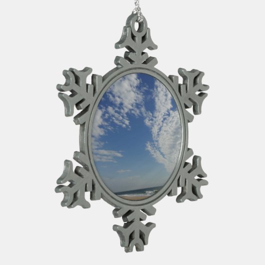 Bethany Beach II Tin Sneeuwvlok Ornament (Links)