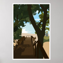 Bethany Beach Stairs Poster, 24 x 36-inch Poster