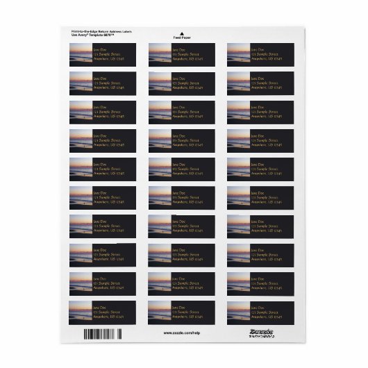 Bethany Beach Sunrise I Etiket (Full Sheet)