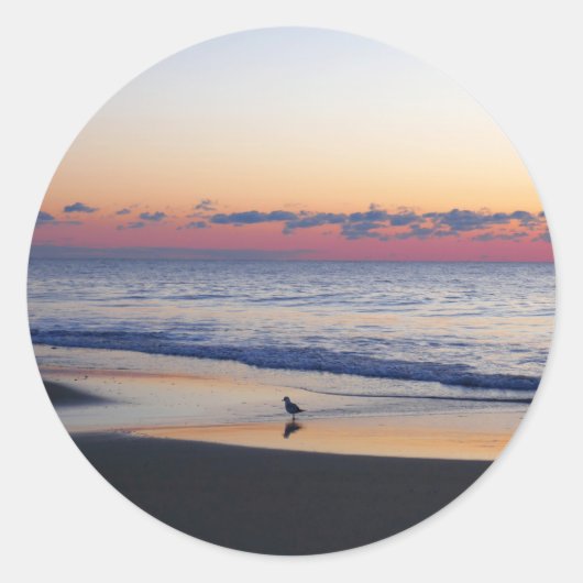 Bethany Beach Sunrise I Ronde Sticker (Voorkant)