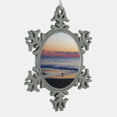Bethany Beach Sunrise I Tin Sneeuwvlok Ornament (Links)