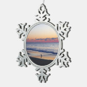 Bethany Beach Sunrise I Tin Sneeuwvlok Ornament (Rechts)