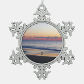 Bethany Beach Sunrise I Tin Sneeuwvlok Ornament (Voorkant)