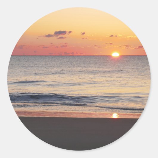 Bethany Beach Sunrise II Ronde Sticker (Voorkant)