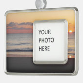 Bethany Beach Sunrise II Verzilverd Omlijst Ornament (Links)