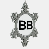 Bethany Beach Tin Sneeuwvlok Ornament (Links)