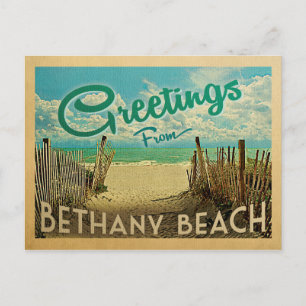 Bethany Beach Vintage Travel Briefkaart
