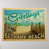 Bethany Beach Vintage Travel Poster (Voorkant)