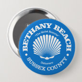 Bethany Beach (zeeschelp) Ronde Button 4,0 Cm (Voorkant /achterkant)