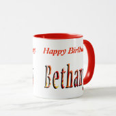 Bethany Girls Name Logo Mok (Voorkant rechts)