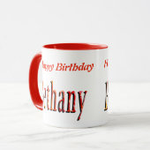 Bethany Girls Name Logo Mok (Voorkant links)