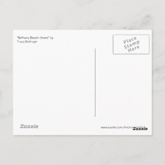 Bethany Grass Briefkaart (Achterkant)