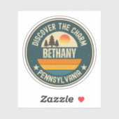 Bethany, Pennsylvania Sticker (Vel)
