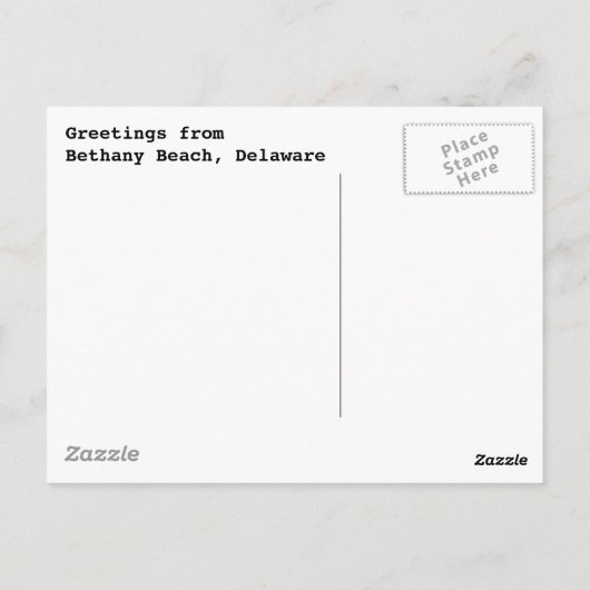 Bethany Shells Briefkaart (Achterkant)