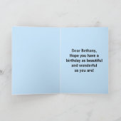 Bethany Texas Bluebonnet Gelukkige Verjaardag Kaart (Binnen)